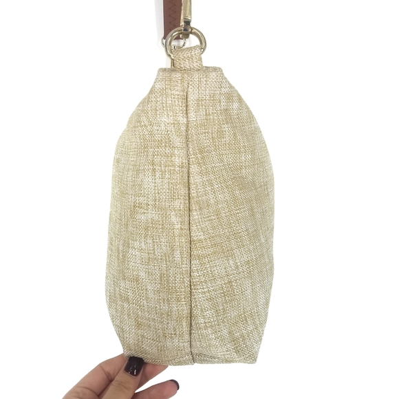 Unbranded Tan Fabric Top Zip Shoulder Bag - Picture 4 of 7